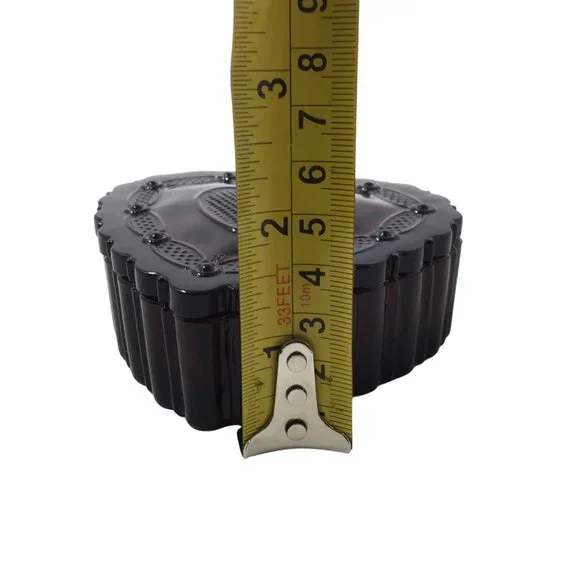 Vintage Avon 1876 Cape Cod Collection Ruby Red Glass Heart-Shaped Trinket Box - Picture 12 of 14